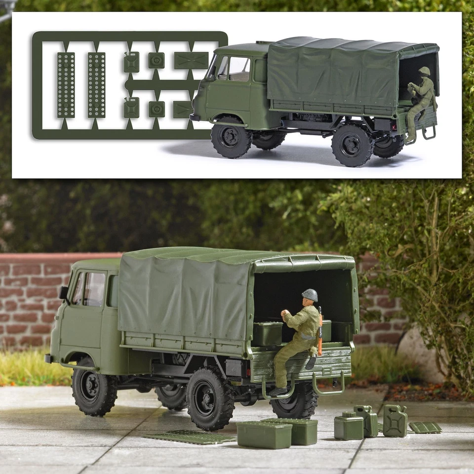 Busch H0 1935 Robur mit NVA-Soldat