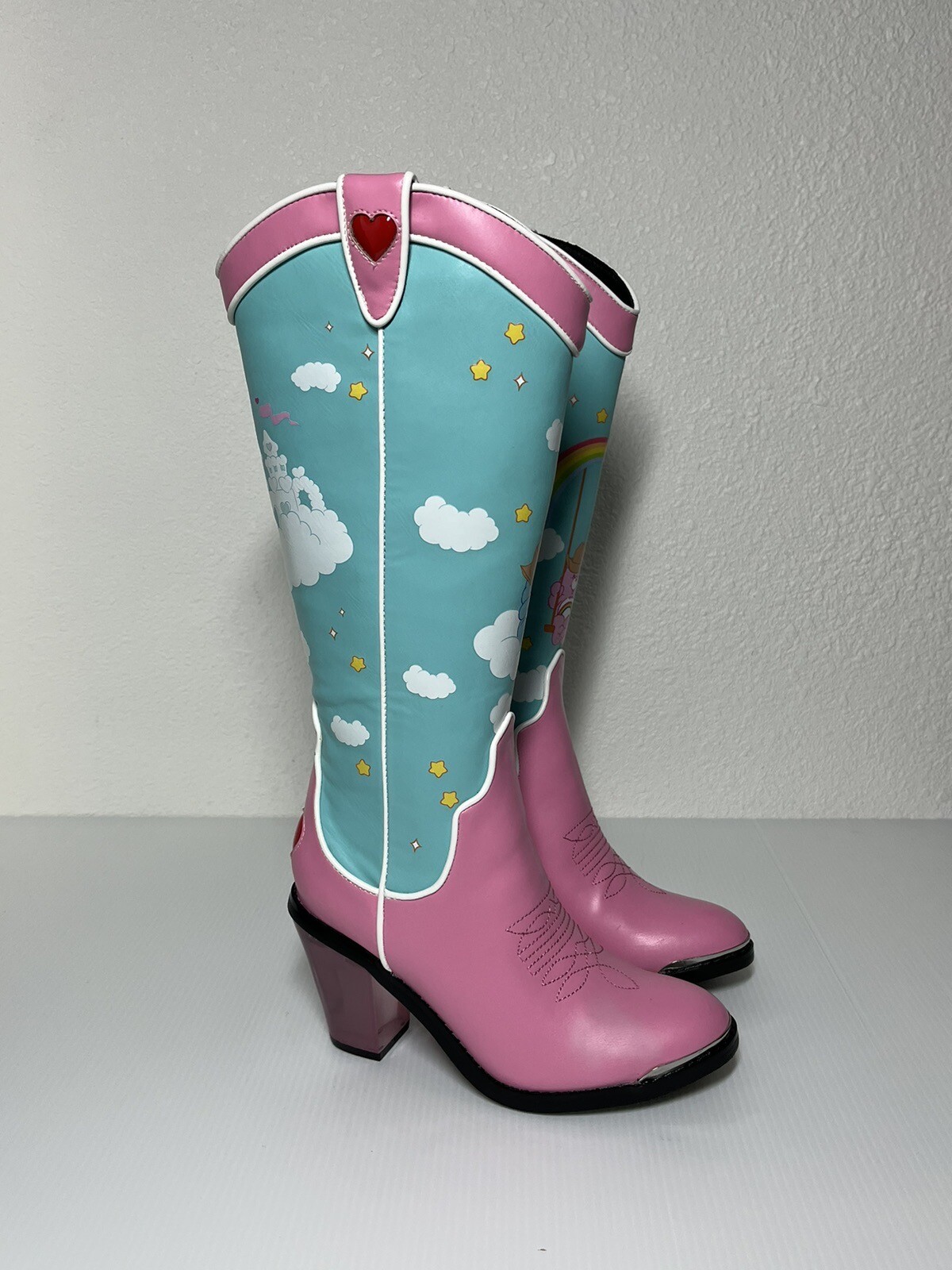 Dolls Kill Care Bears Rainbow Cowboy Boots SZ US 5 FA… Gem