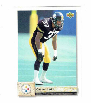 Carnell Lake Pittsburgh Steelers #37 Safety #487 Upper Deck 1992