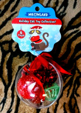 Cat Kitten Christmas Tree Ball 6 Toys ea. New 