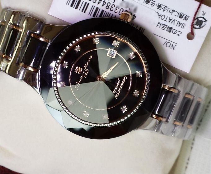Wristwatch Salvatore Marra SM-12114 BK Diamond 10th Anniv Wristwatch Salvatore Marra SM-12114 BK Diamond 10th Anniv