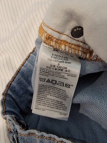 GAP Denim Size 8 Regular Boys Jeans - Picture 6 of 13
