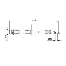 Bosch 1 987 481 730 Bremsschlauch Vorne Rechts für Honda Accord VIII