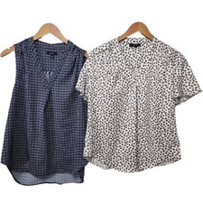 LOT 2 ALFANI Tops Size Small  Shirts Pullover V Neck Polyester Flowy