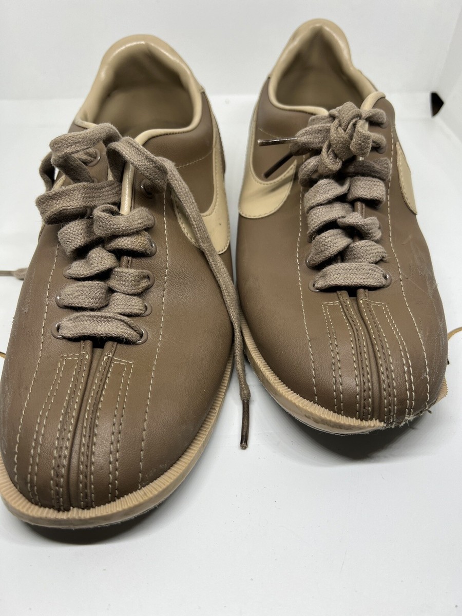 Vintage Nike 1980's Bowling Shoes Mens 8 Women 8.5 To 9 Tan Vintage Nike 1980's Bowling Shoes Mens 8 Women 8.5 To 9 Tan