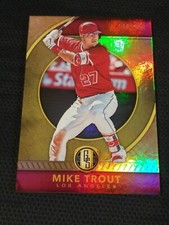 RARE 1/EBAY MIKE TROUT GOLD STANDARD REFRACTOR SER #'d 120/269 THICK NM-M 2017#1