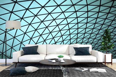 3D Pattern Geometry Architecture Self-adhesive Removable Wallpaper Murals