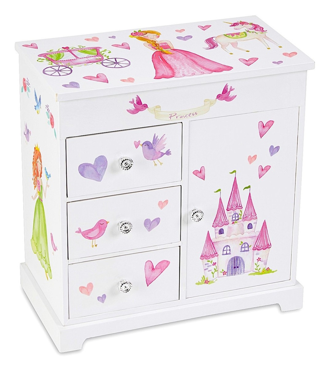 Jewelkeeper Unicorn Musical Jewelry Box with 3 Pullout Drawers
