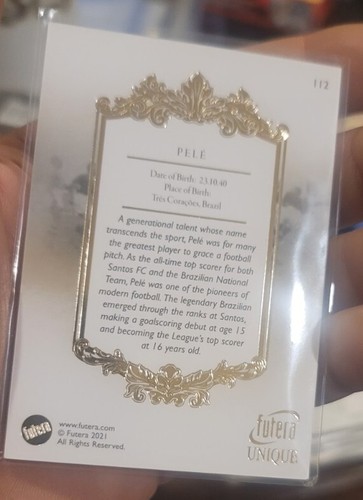 Futera Unique 2020-21 Pele The Greats Brazil World Football Insert - Picture 2 of 2