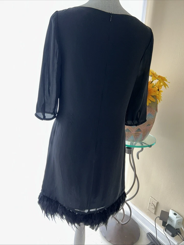 Beautiful Cocktail Dress By Red Valentino. With Feathers All Around The Bottom. - Image 4 of 4