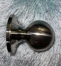 Knobelite Satin Nickel Round Half Door Knob Handle Entry Privacy Closet Dummy
