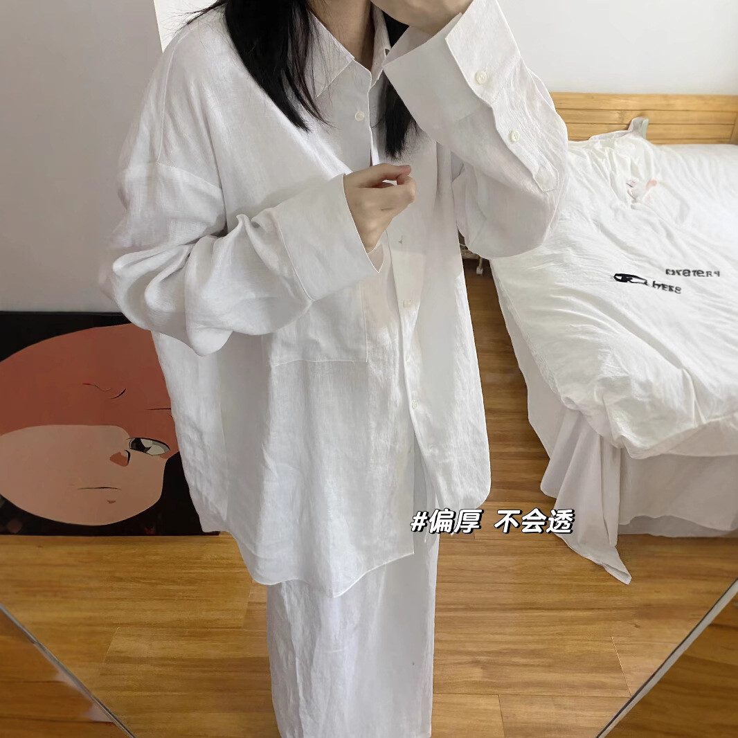 FILA Camicia donna THE ROW estiva comoda maniche lunghe larghe larghe pigra casual