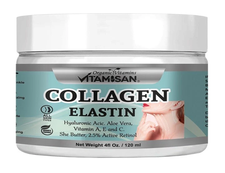4 BIO COLLAGEN ELASTIN AGING SKIN ANTI WRINKLE CREAM face vitamin cream - Image 2 of 4