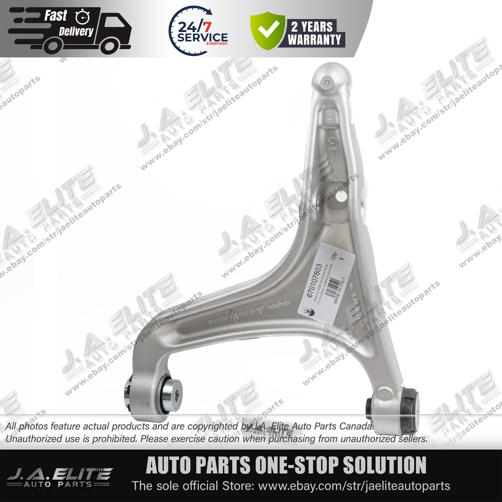 Genuine Front Lower Right Control Arm for Maserati Ghibli Quattroporte(2014-17)