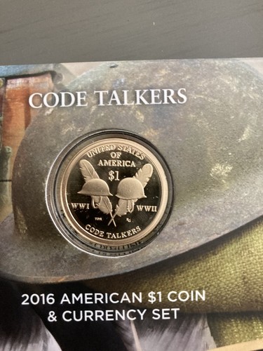 2016 Code Talkers American $1 Coin & Currency Set Certified U.S. Mint Set - Picture 5 of 5