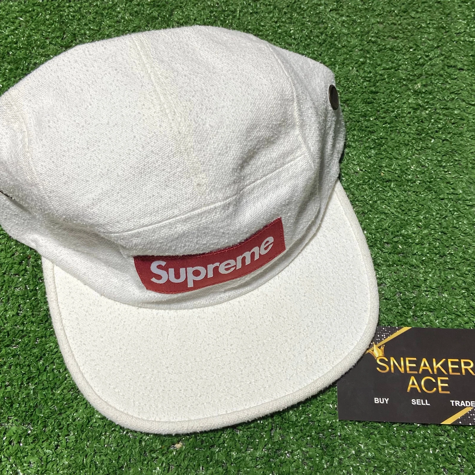 Casquette de camp en toile sieste suprême blanche