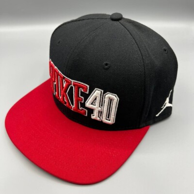 Air Jordan Hat Men Black Red Jumpman Spike 40 Snap Back Cap | eBay