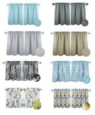 Aiking Home 2-Panels of 24" Tall Rod Pocket Kitchen Tier Curtains