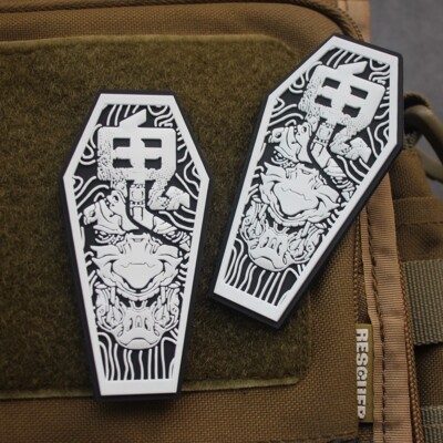 Cyberpunk Style ''Ghost'' PVC Magic Patch Personality And Creativity Morale Badge