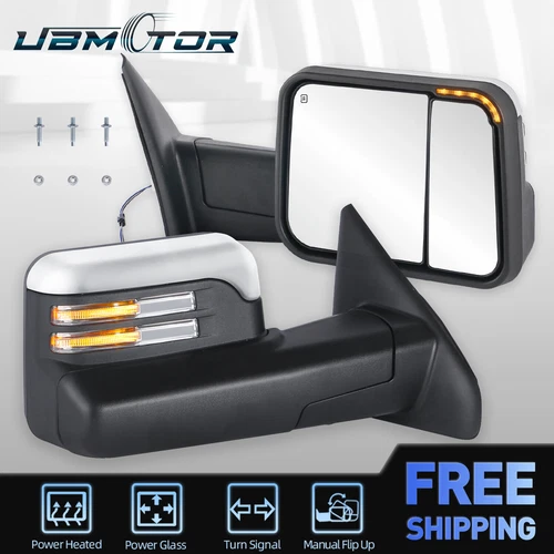2PCS Power Heated Tow Mirrors w/ Signal For 2003-2008 Dodge Ram 1500 2500 3500