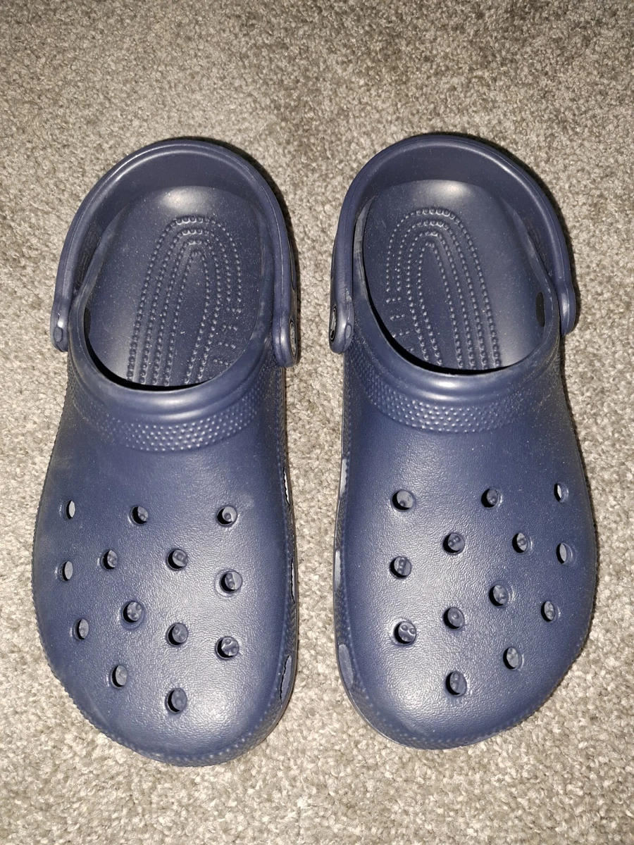 Crocs Classic Clog Unisex Navy Blue Slip On Sandals Size Men 7 Women 9