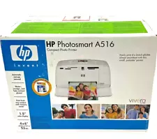 HP Photosmart A516 Digital Compact Color Photo Inkjet Printer 4x6 - RETAIL