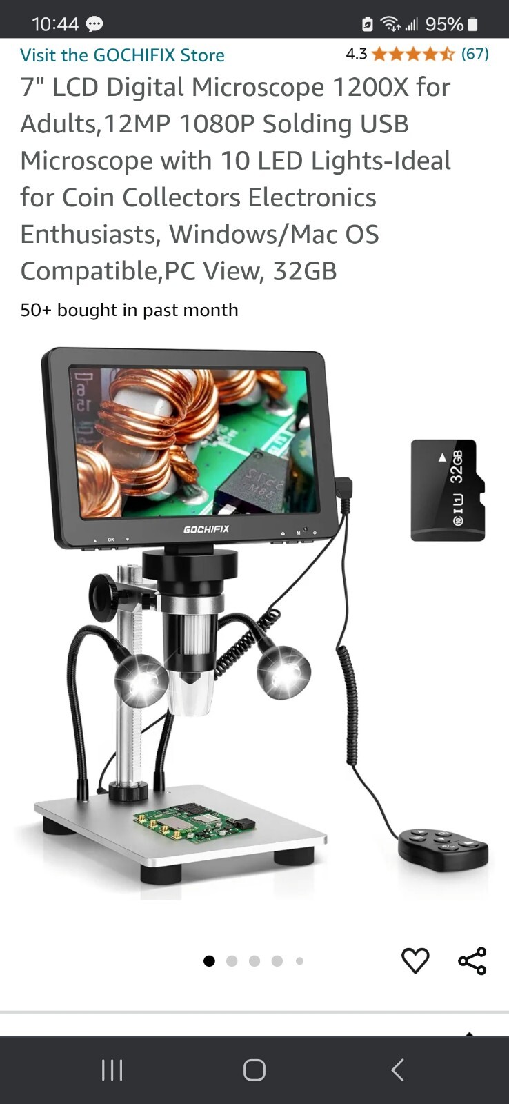 7 inch lcd digital microscope