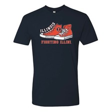 Illinois Fighting Illini High Tops Premium T-Shirt - Navy