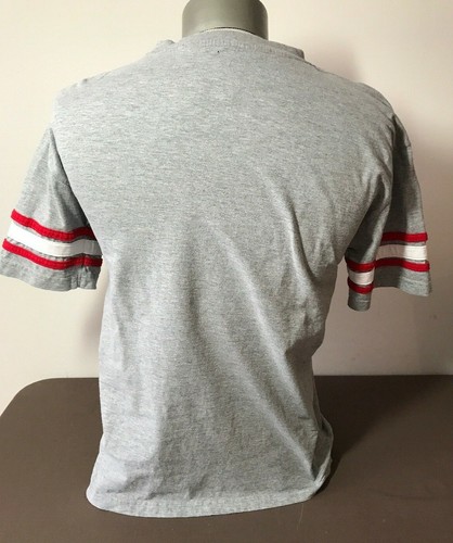 Ohio State Buckeyes Men's Sz L Pro Edge T Shirt Raised Letters Gray & Scarlet GC - Picture 7 of 9