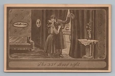 Vintage Art Illustration Picture Frame Clothing Early 20th Century Postcard