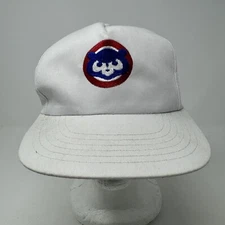 Vintage Chicago Cubs Kemper Financial Snapback Hat Cap 90s MLB Baseball White