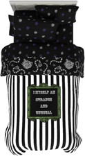 Beetlejuice "Strange Unusual" Reversible Twin Bed Set-AB0D2JHMXYP3