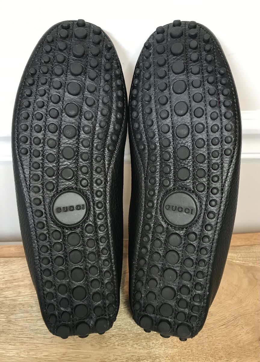 $590 - GUCCI DAMO Men's Leather Web Stripe/ Bit Black $590 - GUCCI DAMO Men's Leather Web Stripe/ Bit Black