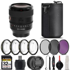 Sony FE 50mm f/1.2 GM Lens Sony E 4PC Macro Kit UV, CPL, FLD Filter -32GB