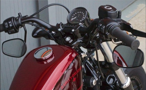 MANUBRIO BOBBER NERO VINTAGE H-D HARLEY DAVIDSON DYNA WIDE GLIDE FAT STREET BOB - Imagen 2 de 12