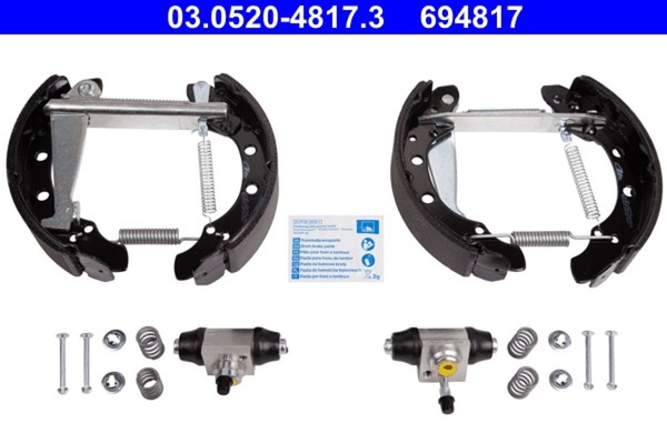 Bremsbackensatz Original ATE Topkit 03.0520-4817.3 FüR VW Skoda Seat Polo Citigo-image