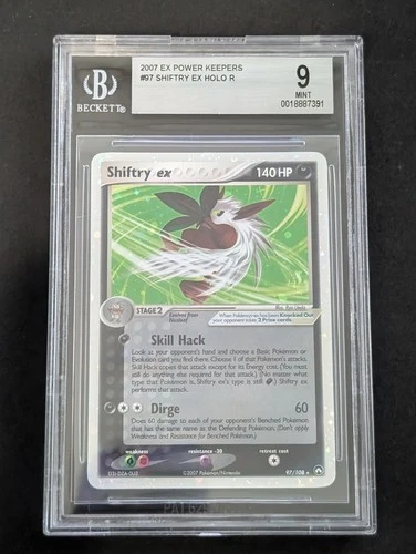 BGS 9 Shiftry ex Holo 97/108 Power Keepers Pokemon 2007