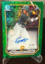 2026 Bowman Chrome Prospects Edward Florentino 1st Green Shimmer Auto /99 **READ