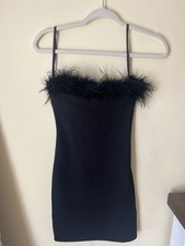 Windsor Black Feather Mini Bodycon Dress 