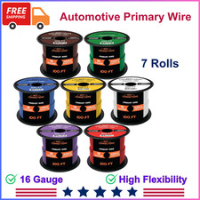 BEST CONNECTIONS 16 Gauge Automotive Primary Wire 100ft Each 7 Color Trailer