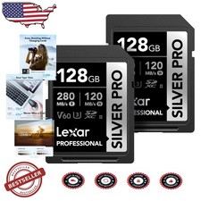 Pro 128GB SILVER PRO SDXC UHS-II 2-PK, 280MB/s, 4K Video, Pro Photographer