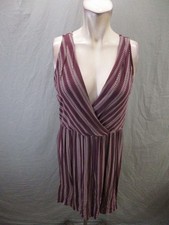 NWT Loft Size S Womens Multicolor Striped Sleeveless V Neck Elegant Dress 822