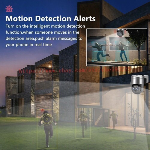 8MP HD Wifi 3X Zoom PTZ Camera Dual Lens 2-Way Audio AI Auto Tracking IP Camera - Picture 2 of 16