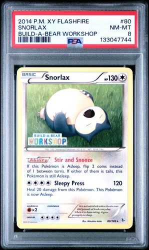 Snorlax graded PSA 8 for sale on eBay