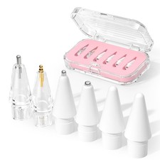Upgraded Replacement Tips for Apple Pencil Pro USB-C 2nd Gen 1st Gen 6 Pack Pink