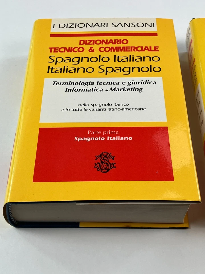 Dizionario Tecnico e Commerciale Spagnolo Italiano 2 Volumi Sansoni 1991 - Immagine 4 di 4