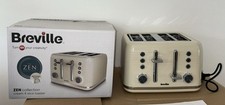 SEE INFO! Breville Zen 4 Slice Toaster with High Lift & Wide Slots Cream&Silver