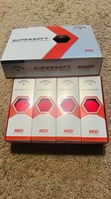 New Callaway SUPERSOFT Red Matte Finish Rouges 3 Packs Golf Balls