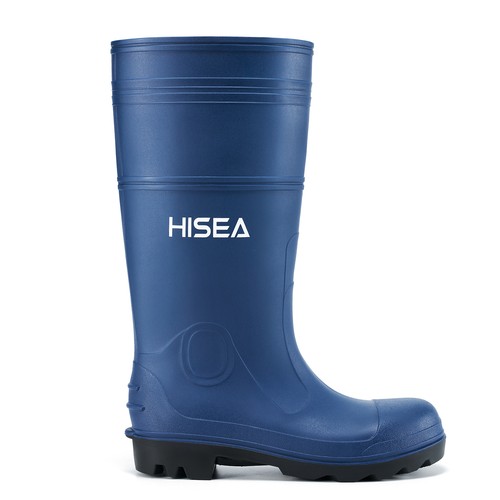 HISEA Men's Rain Boots w/Steel Shank Waterproof Garden Fishing Outdoor Work Boot - Picture 50 of 51