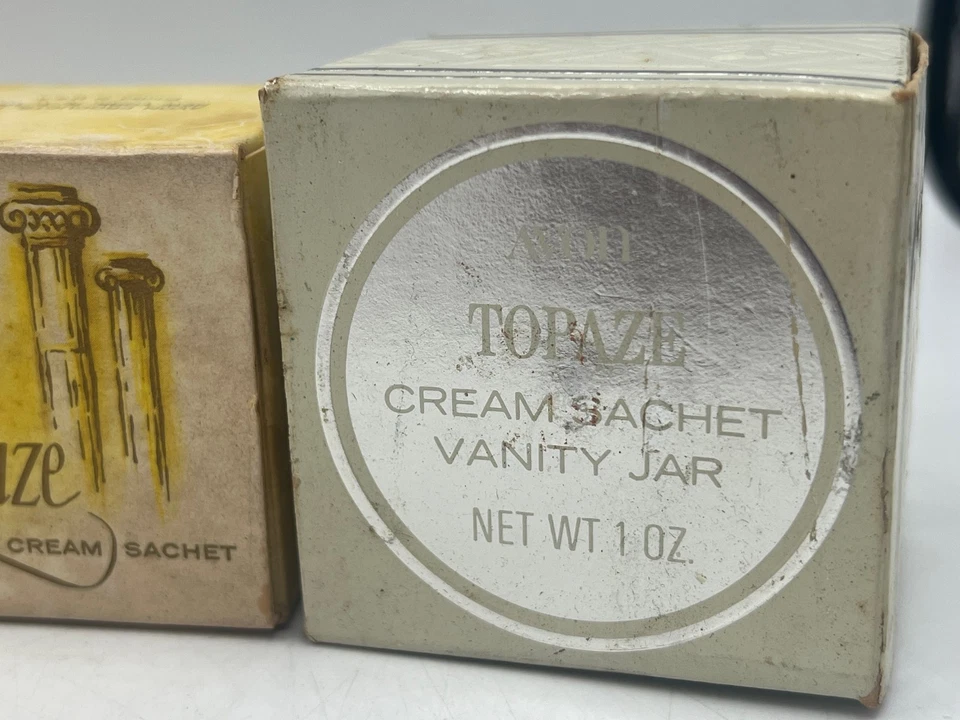 批量 5 件 1970 年代 复古雅芳奶油袋,空,收藏品 — 第 4/4 张图片